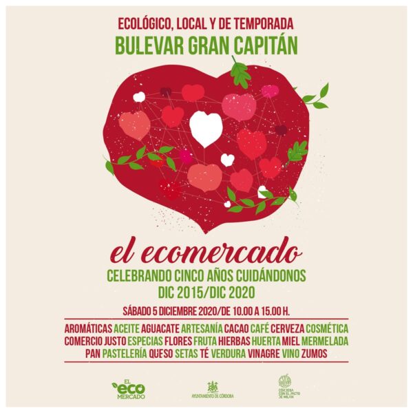 Cartel del Ecomercado de Córdoba del mes de diciembre de 2020